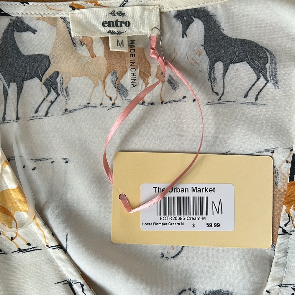 Entro Women's Mini Dress with Horse Print - Picture 6 of 10